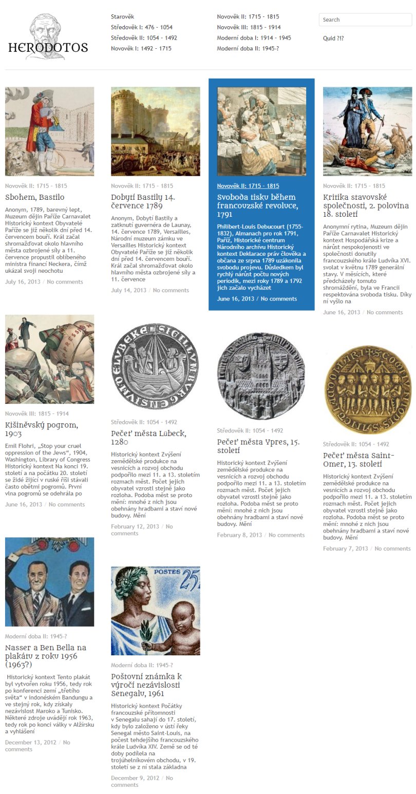 Herodotos, Dějiny obrazem