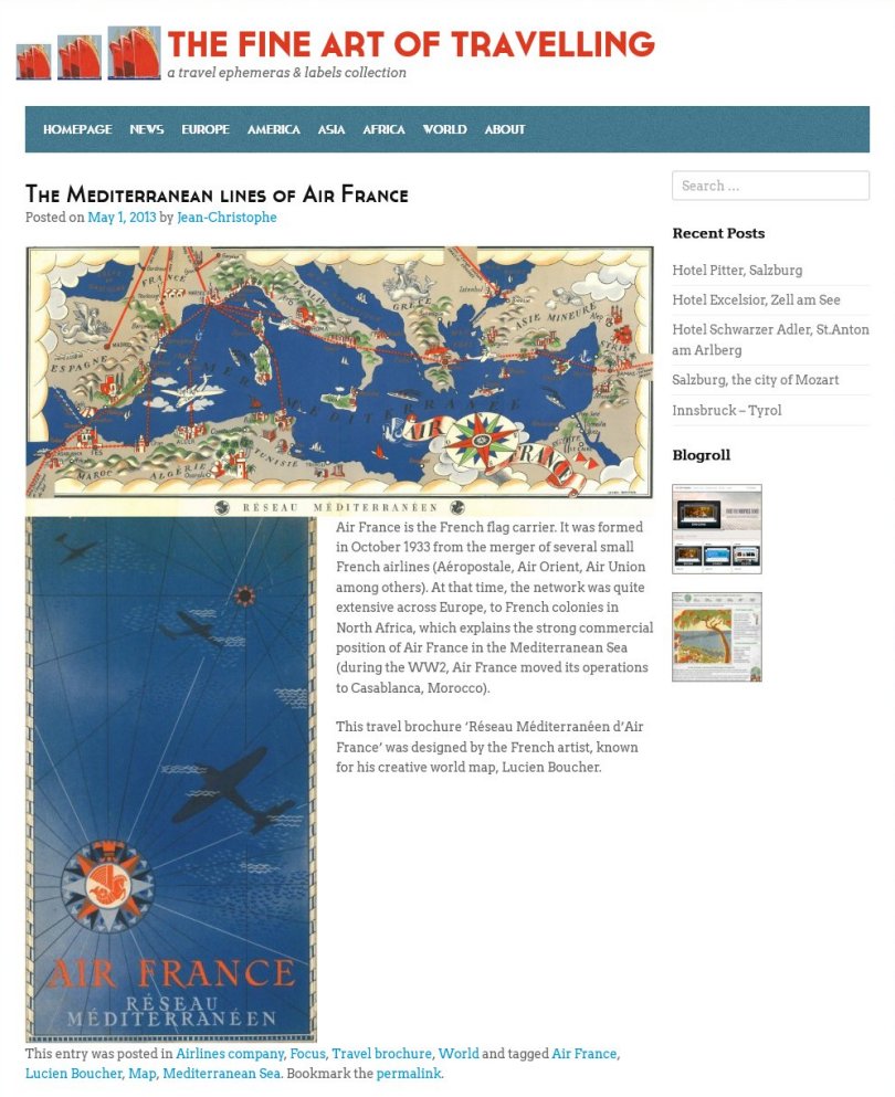 Anciennes versions de The Fine Art of Travelling