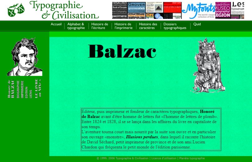 Balzac typographe