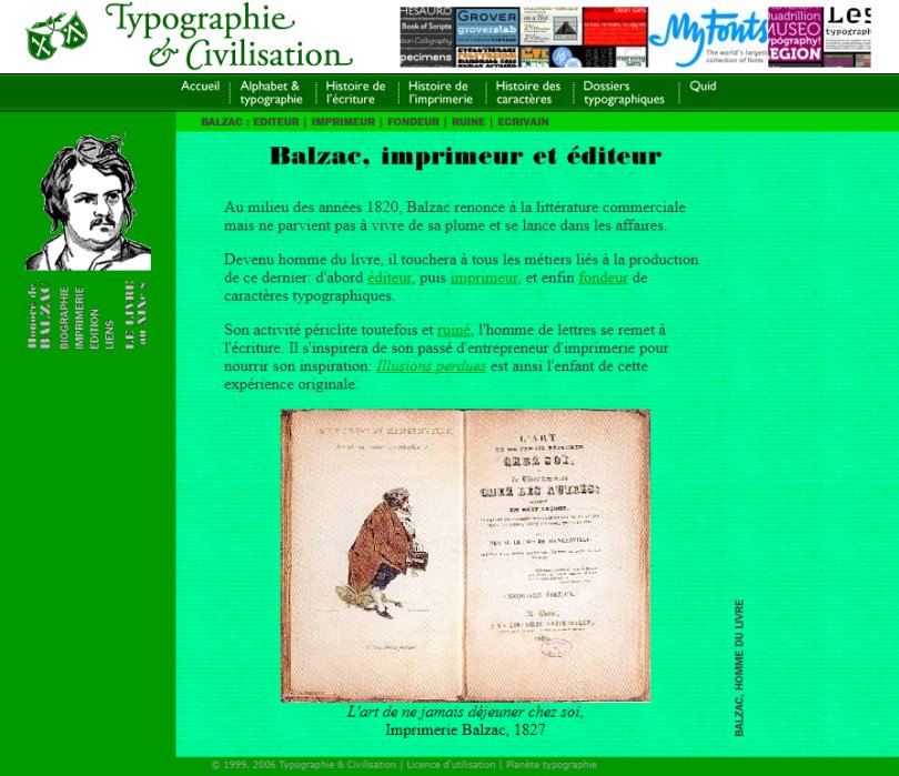 Balzac typographe
