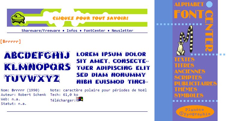 Anciennes versions de Fontcenter