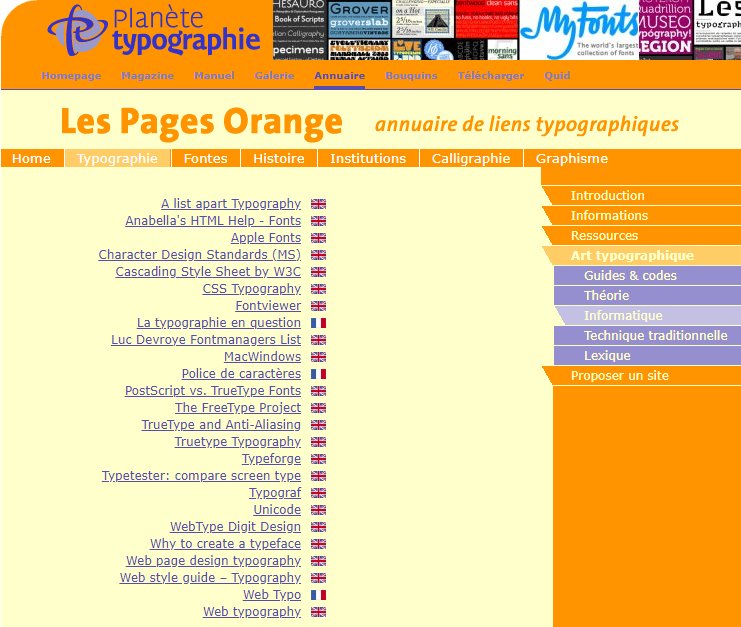 Planète typographie