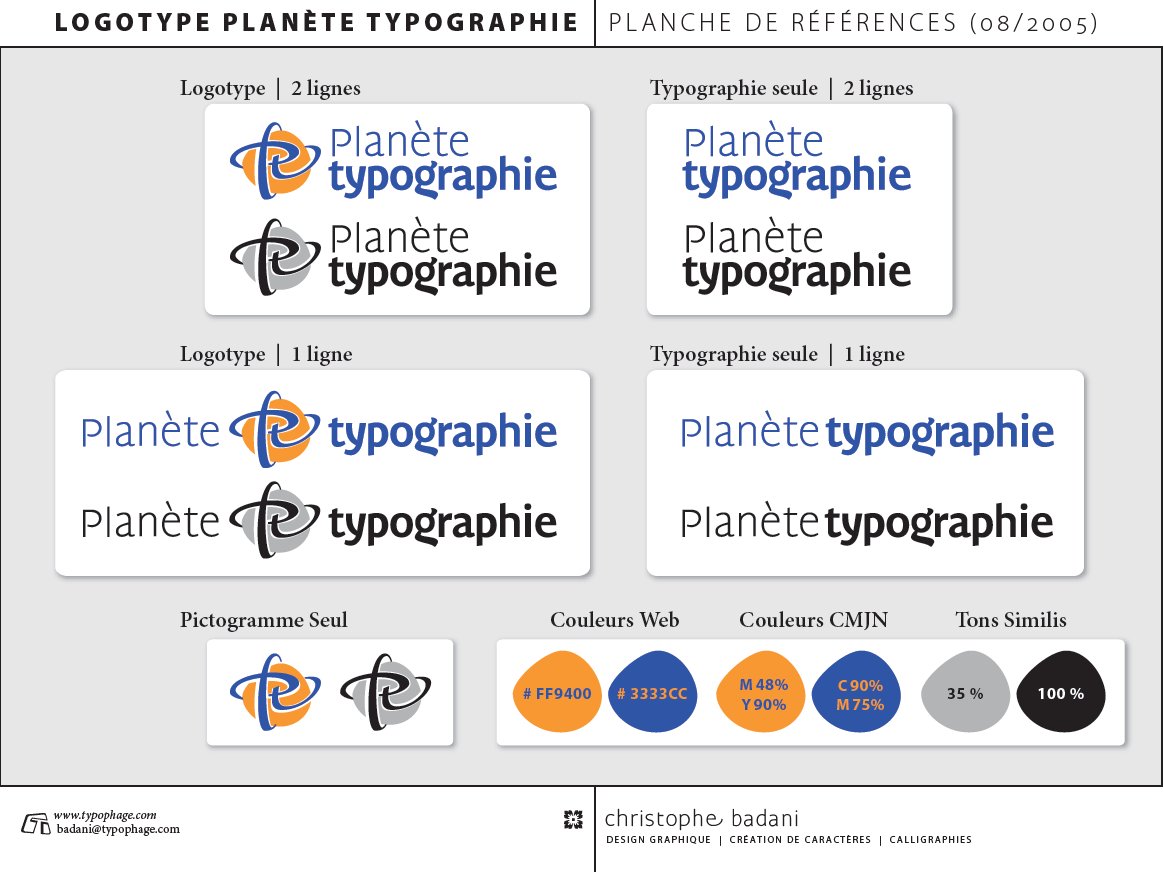 Logo de Planète typographie en différentes langues européennes
