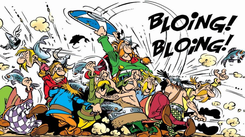 Village gaulois en pleine activité physique collective