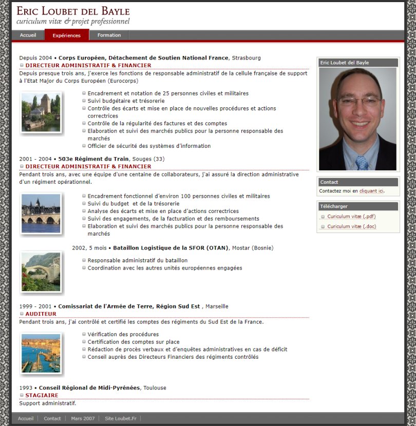 CV de Eric Loubet del Bayle