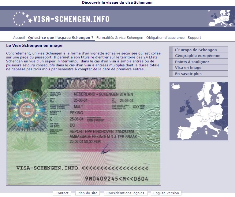 Ancien site Info Visa Schengen